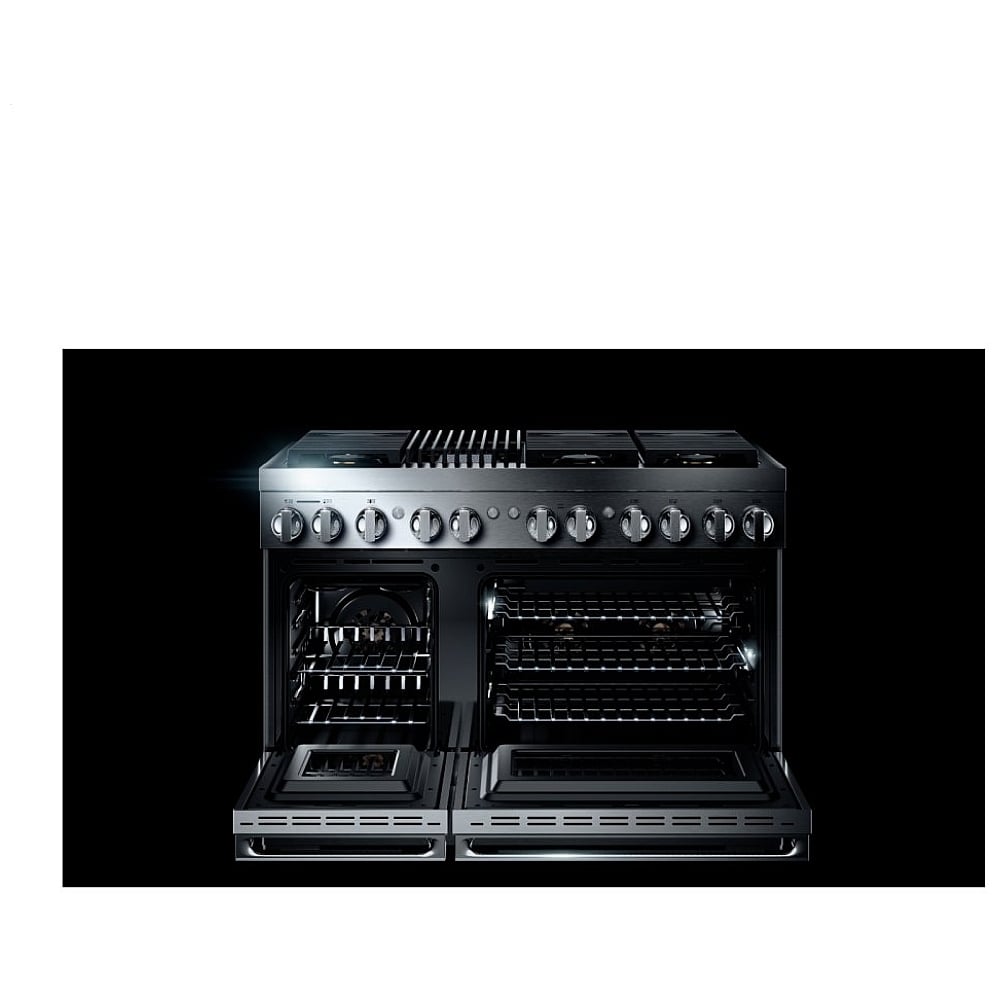 JennAir JDRP648HM cooktop and grill detail