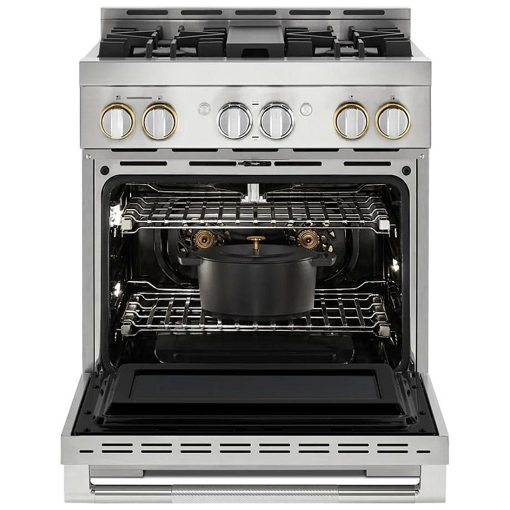 JennAir JGRP430HL stainless steel finish detail