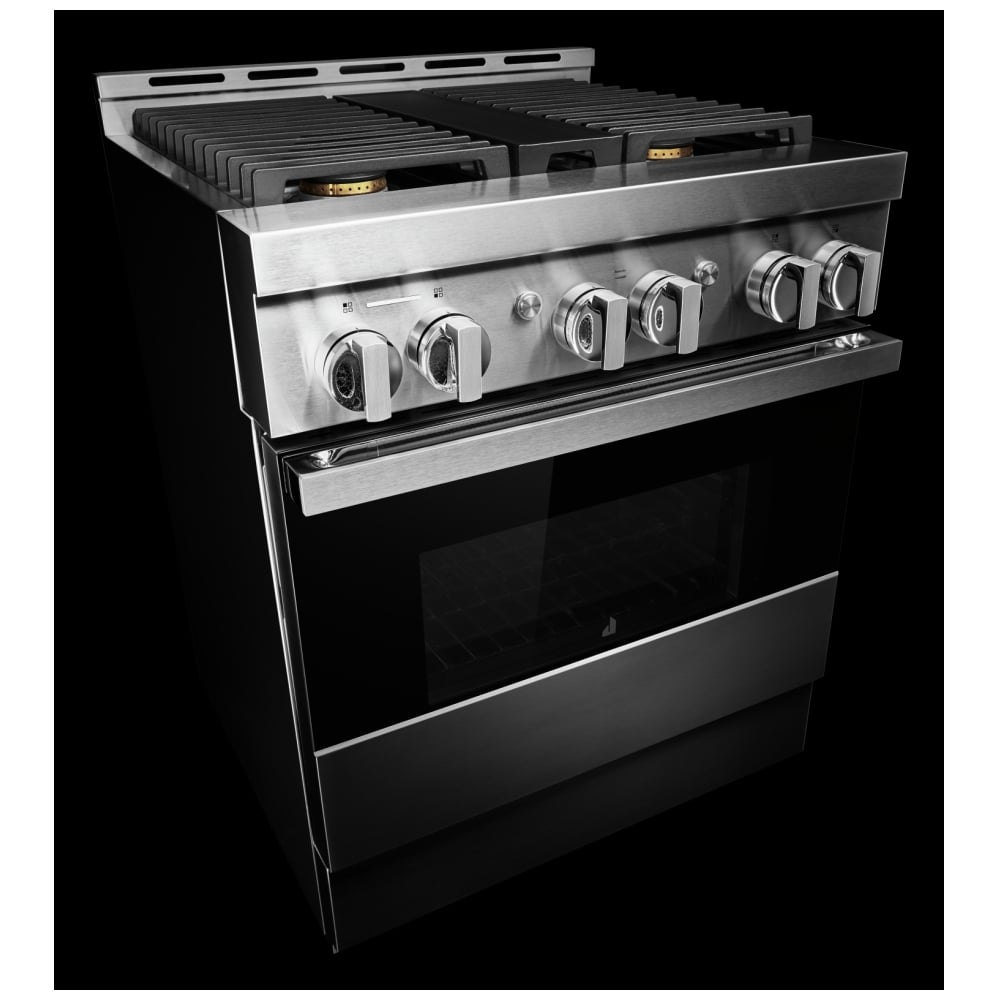 JennAir JGRP430HM NOIR black glass front detail