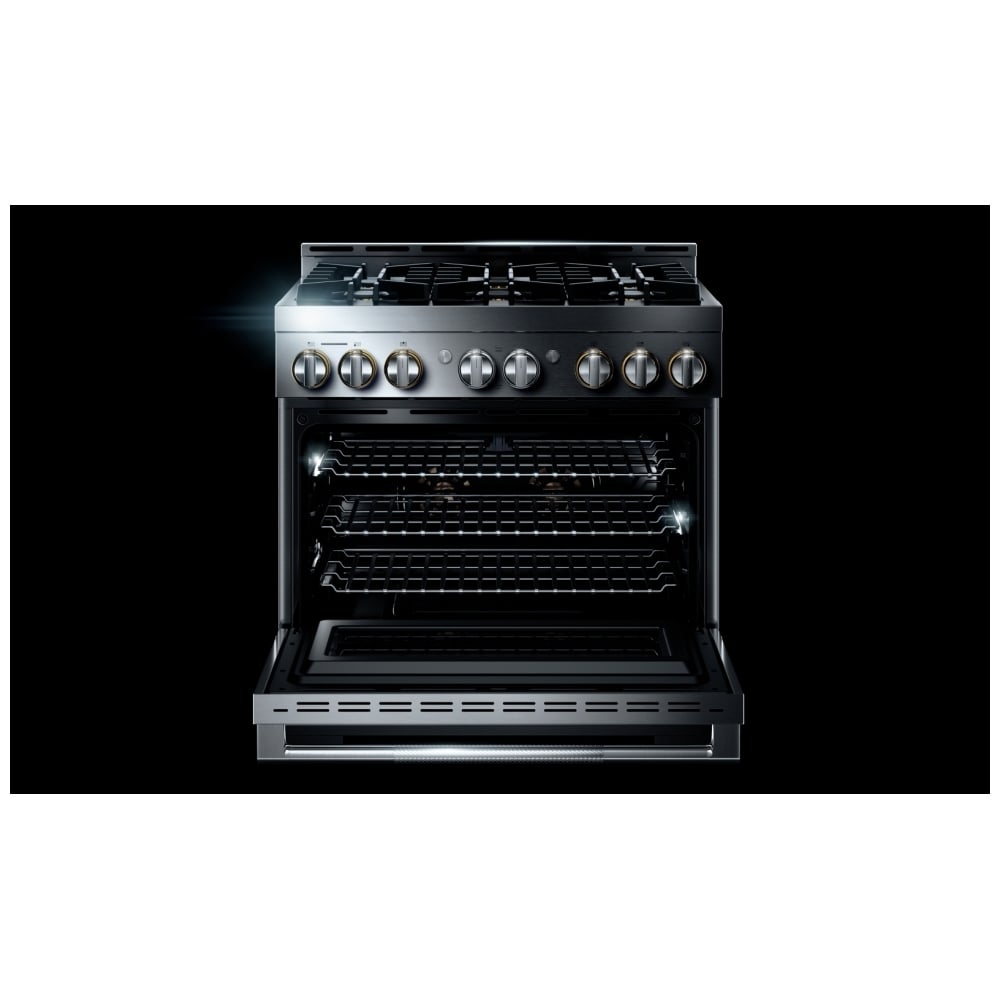 JennAir JGRP436HL stainless steel finish detail