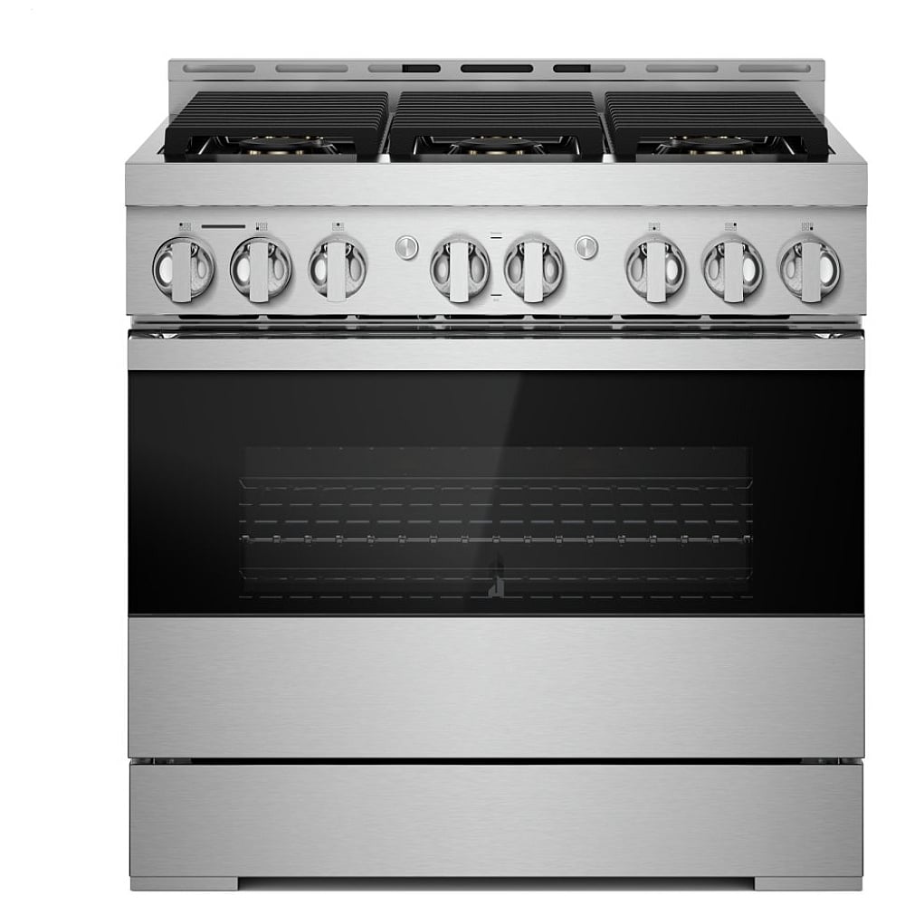 JennAir JGRP436HM 36 inch NOIR Gas Range - front view