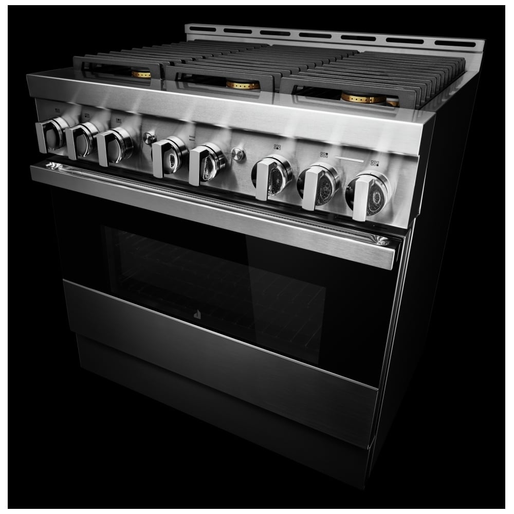 JennAir JGRP436HM NOIR black glass front detail