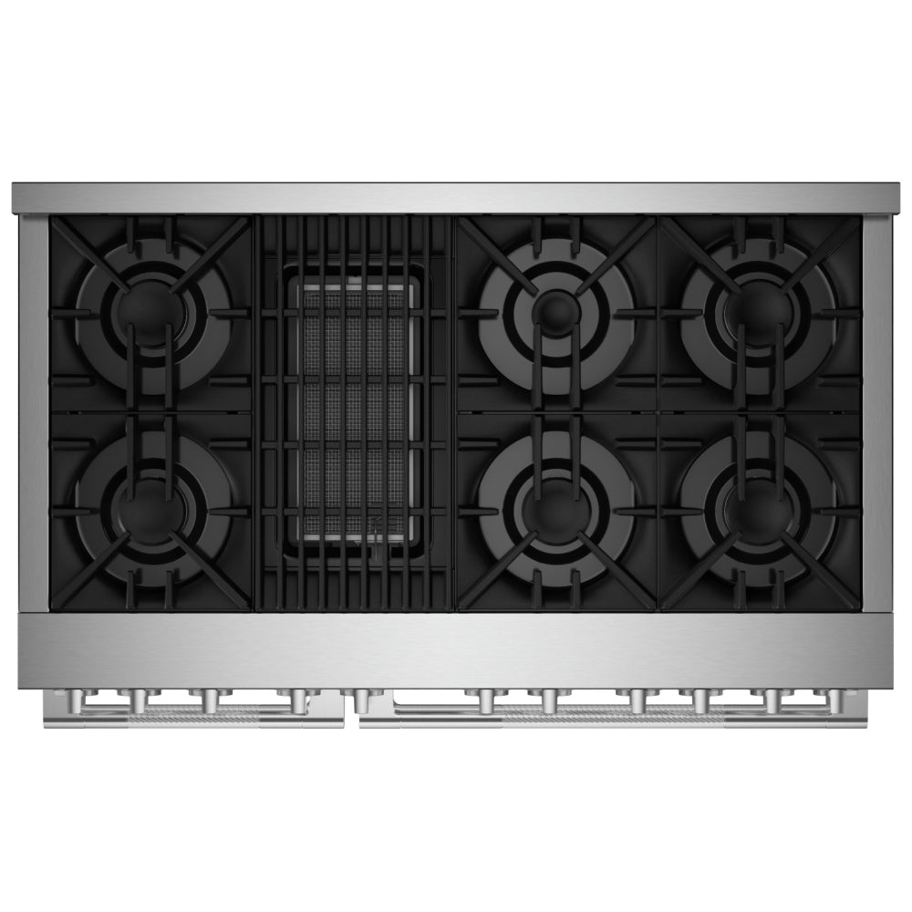 JennAir JGRP648HL stainless steel finish detail