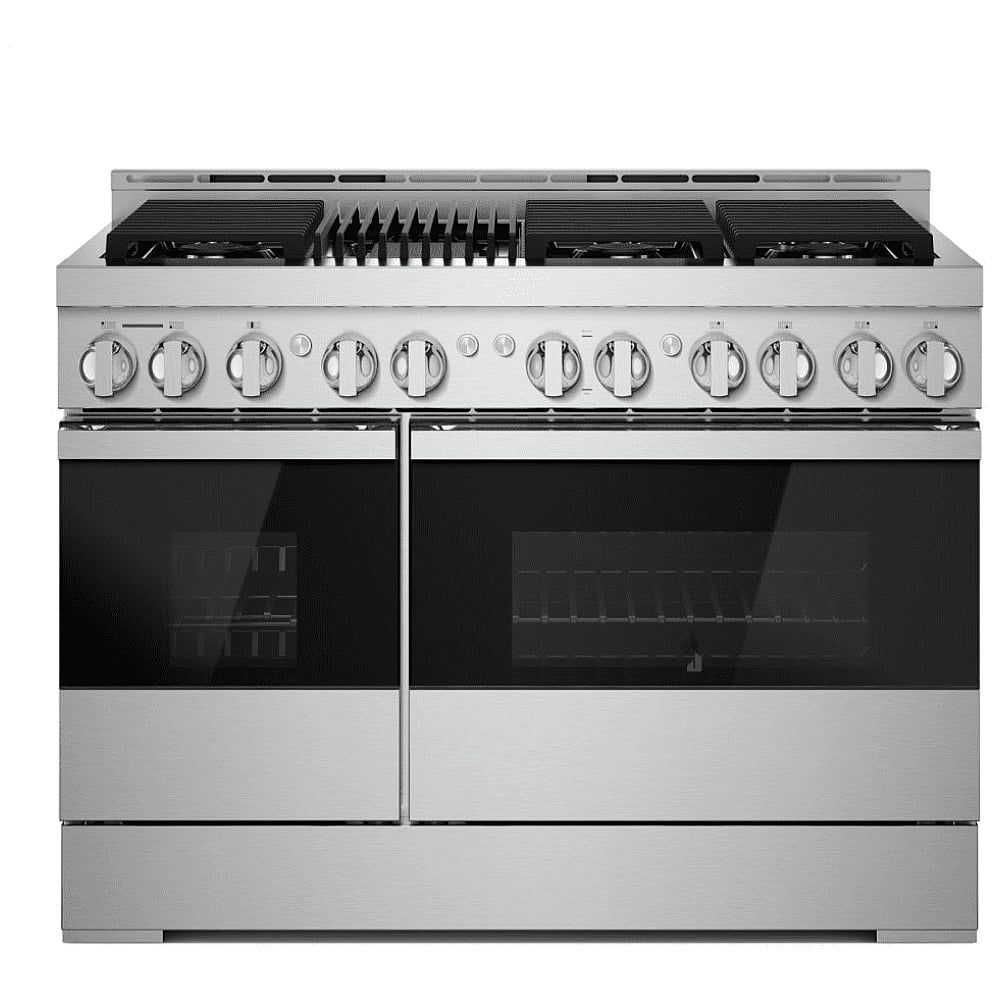 JennAir JGRP648HM 48 inch NOIR Gas Range with grill - front view