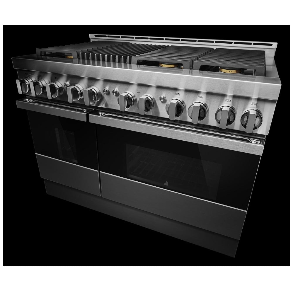 JennAir JGRP648HM NOIR black glass front detail