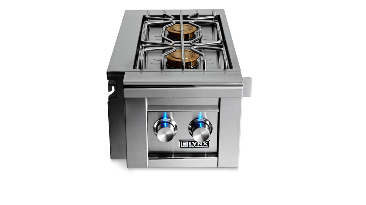 Lynx Cart Mounted Double side burner -fits all grill sizes (LCB2-3)