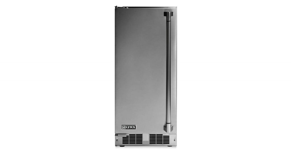 Lynx 15" Outdoor Clear Ice Machine, Door Lock, Reversible (LN15ICE)