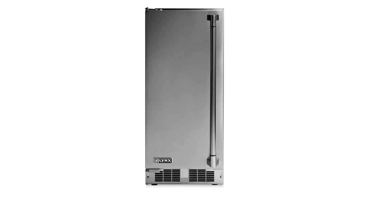 Lynx 15" Outdoor Clear Ice Machine, Door Lock, Reversible (LN15ICE)