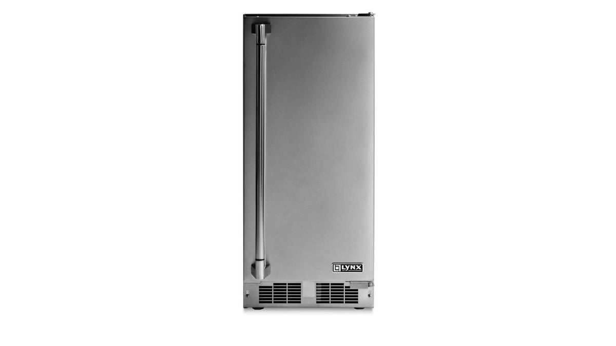 Lynx 15" Outdoor Clear Ice Machine, Door Lock, Reversible (LN15ICE)