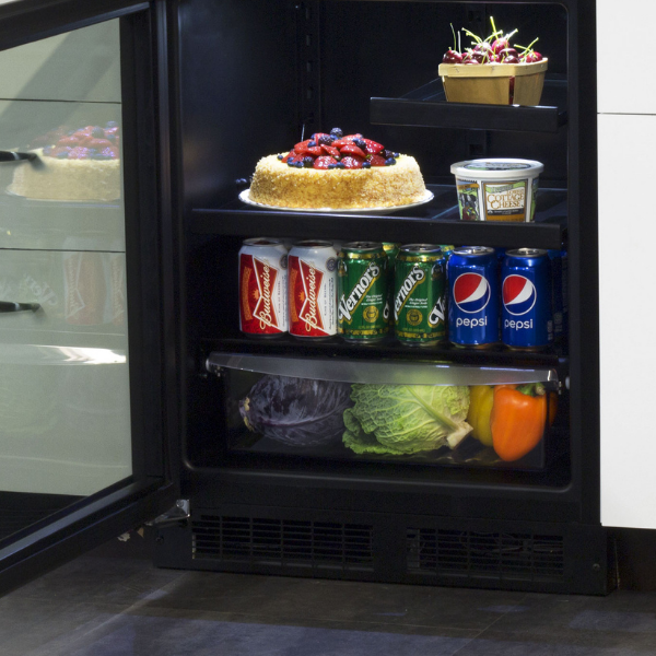 Marvel MABV224SG31A 24" Low Profile Beverage Center - Stainless Steel Frame, Glass Door, Lock
