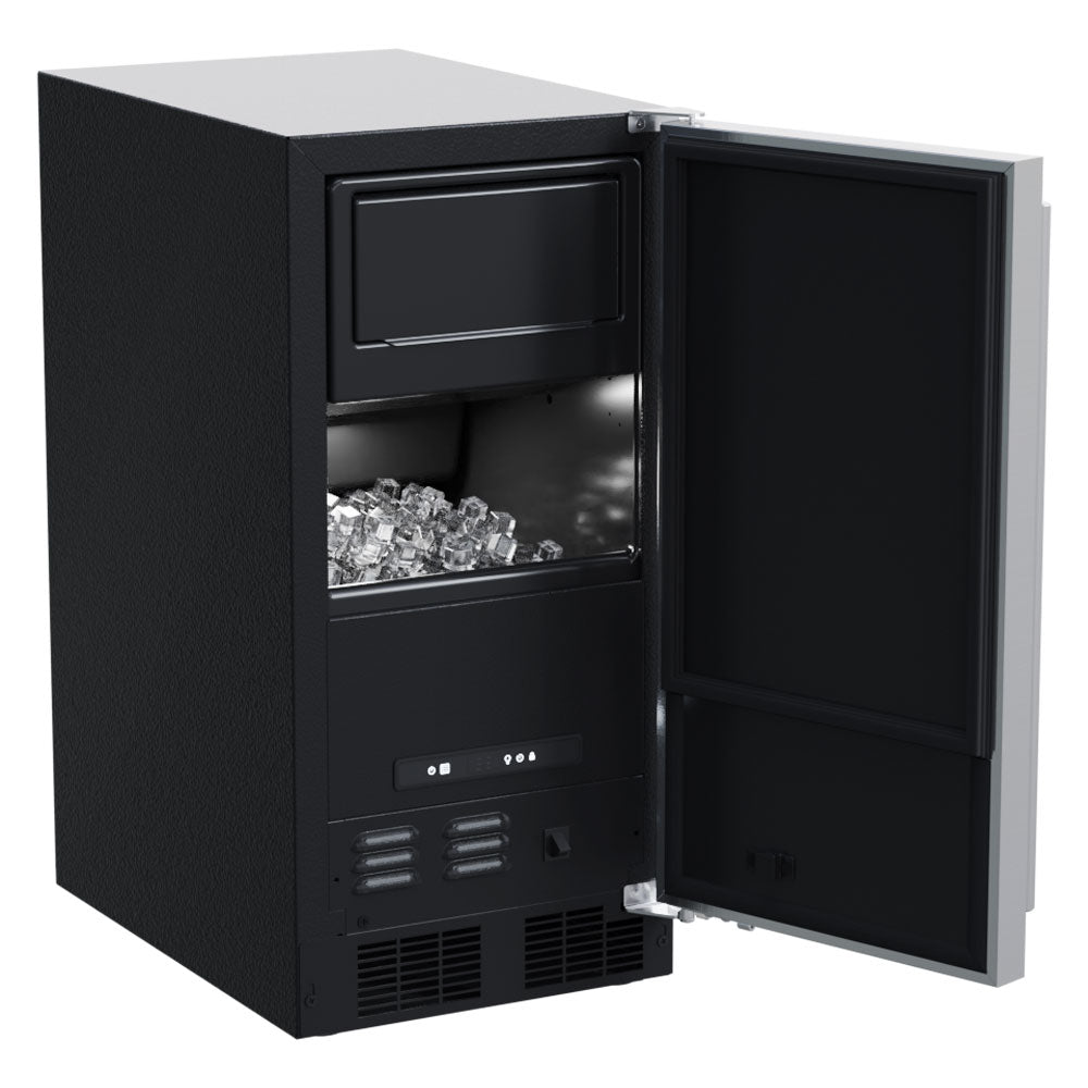 Marvel MACP215SS01B 15" Low Profile Clear Ice Machine - Pump, Stainless Steel, Solid Door