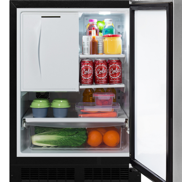 Marvel MLRF224SS01A 24" Refrigerator Freezer - Stainless Steel, Solid Door