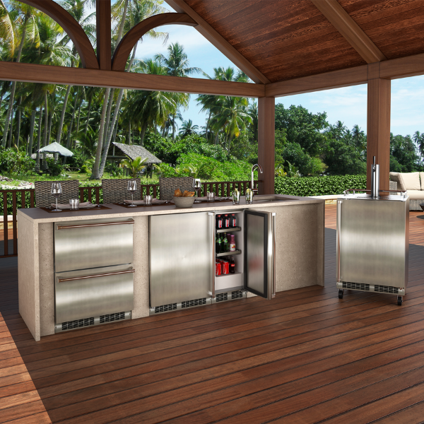 Marvel MORE124SS31A 24" Outdoor Refrigerator - Stainless Steel, Solid Door, Lock