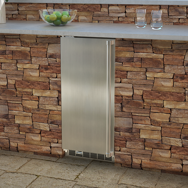 Marvel MORE215SS31A 15" Outdoor Refrigerator - Stainless Steel, Solid Door, Lock