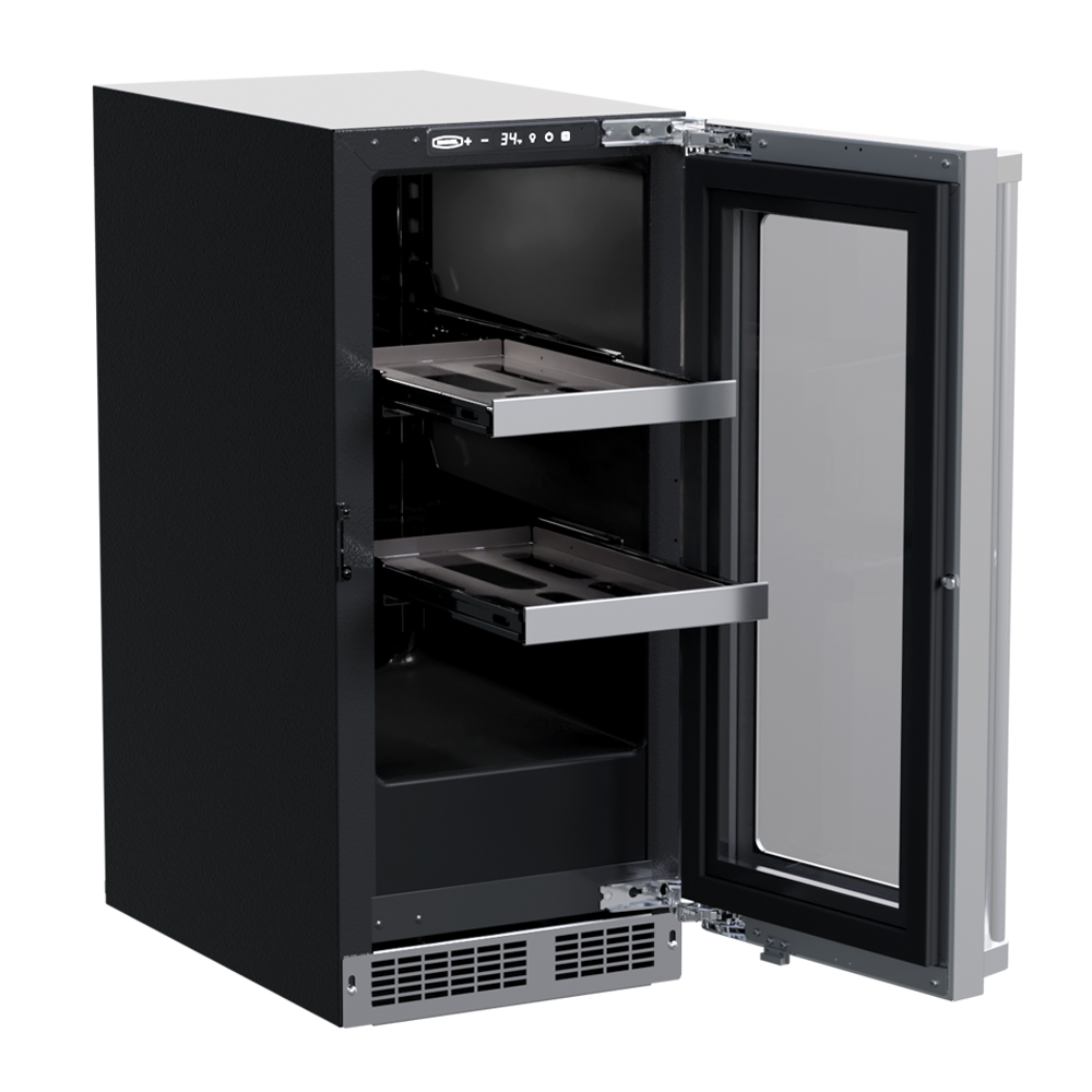 Marvel MPBV415SG31A 15" Beverage Center - Stainless Steel, Glass Door, Lock