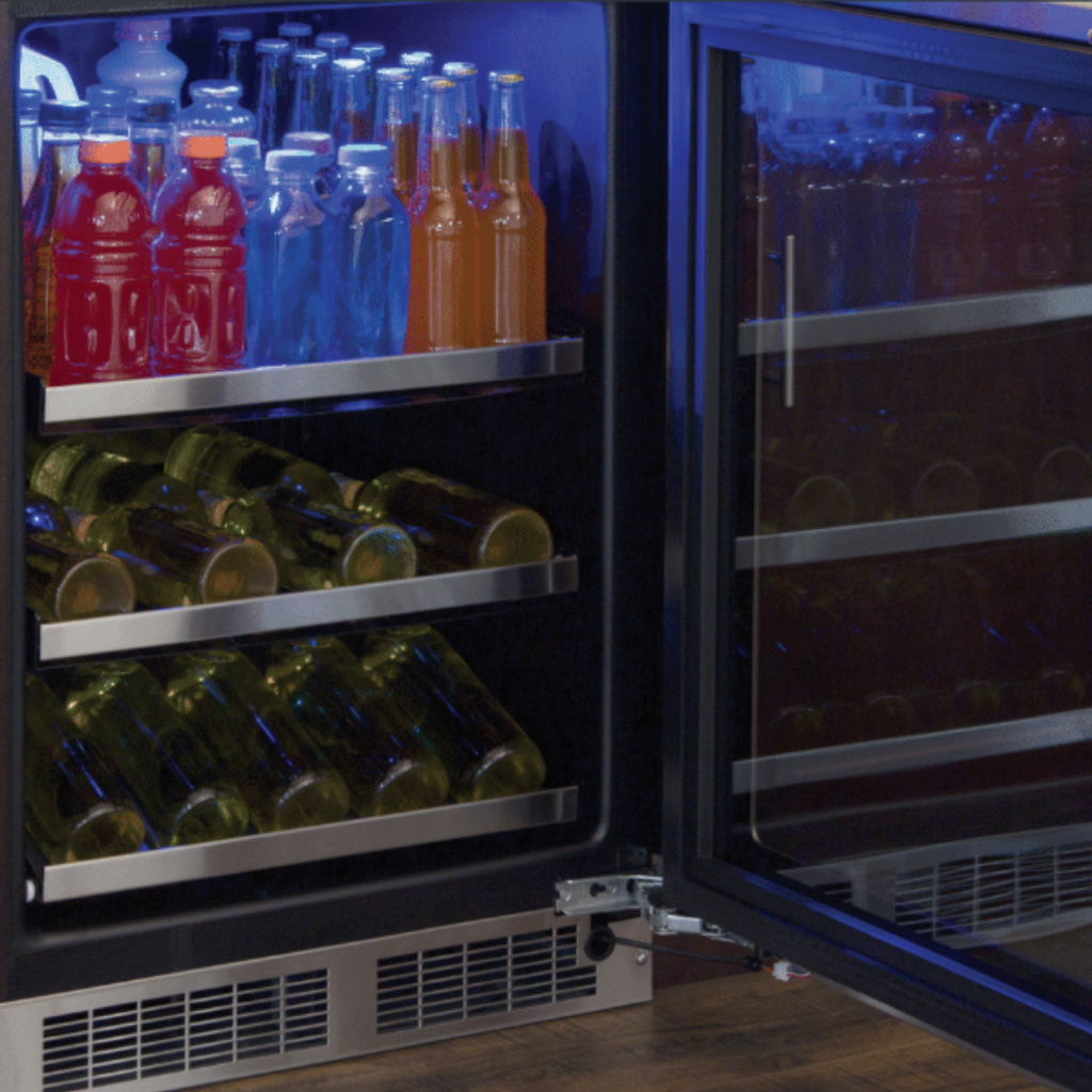 Marvel MPBV424SG31A 24" Beverage Center - Stainless Steel, Glass Door, Lock