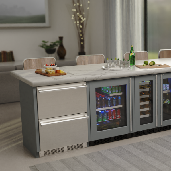 Marvel MPDR424SS71A 24" Refrigerated Drawers - Stainless Steel, Lock