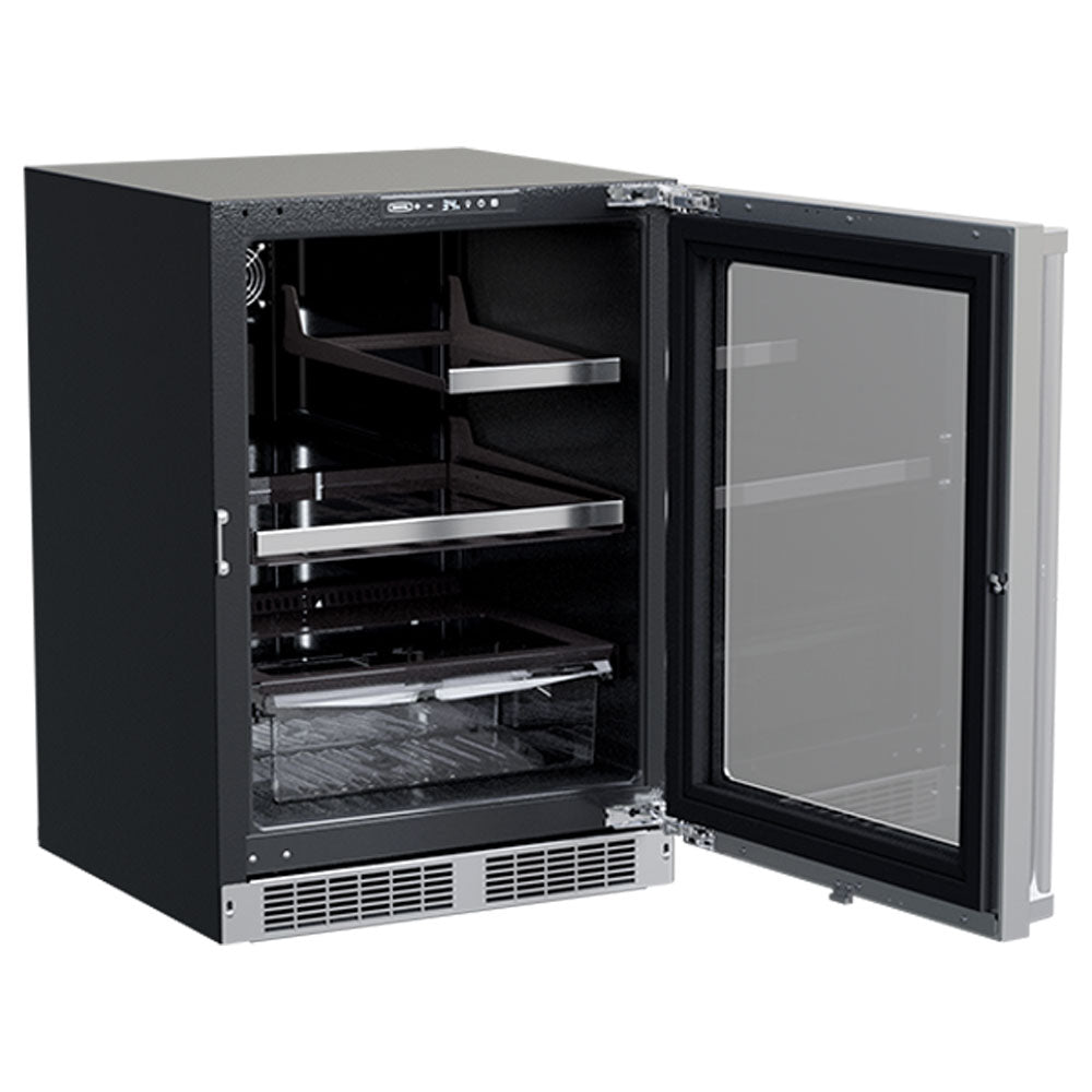 Marvel MPRE424SG81A 24" Refrigerator - BrightShield, Stainless Steel, Glass Door