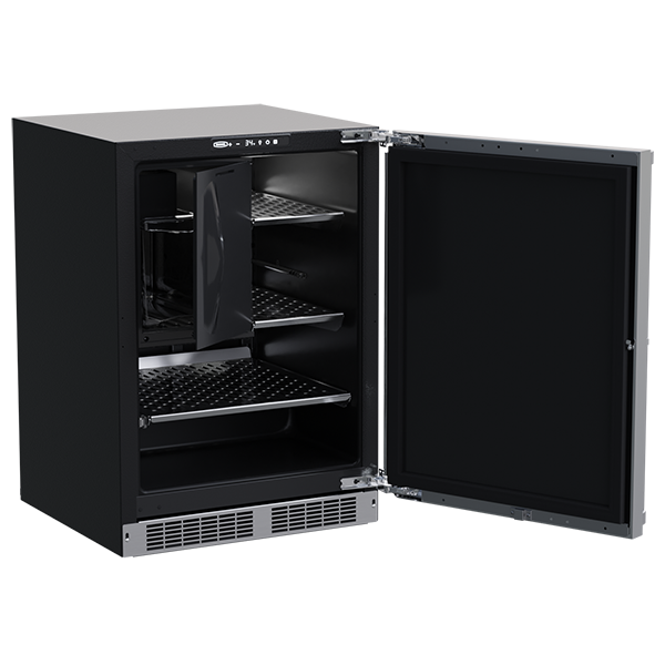 Marvel MPRI424SS31A 24" Refrigerator Freezer with Crescent Ice Maker - Stainless Steel, Lock