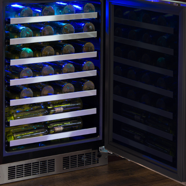 Marvel MPWC424SG31A 24" Single Zone Wine Refrigerator - Stainless Steel, Glass Door, Lock
