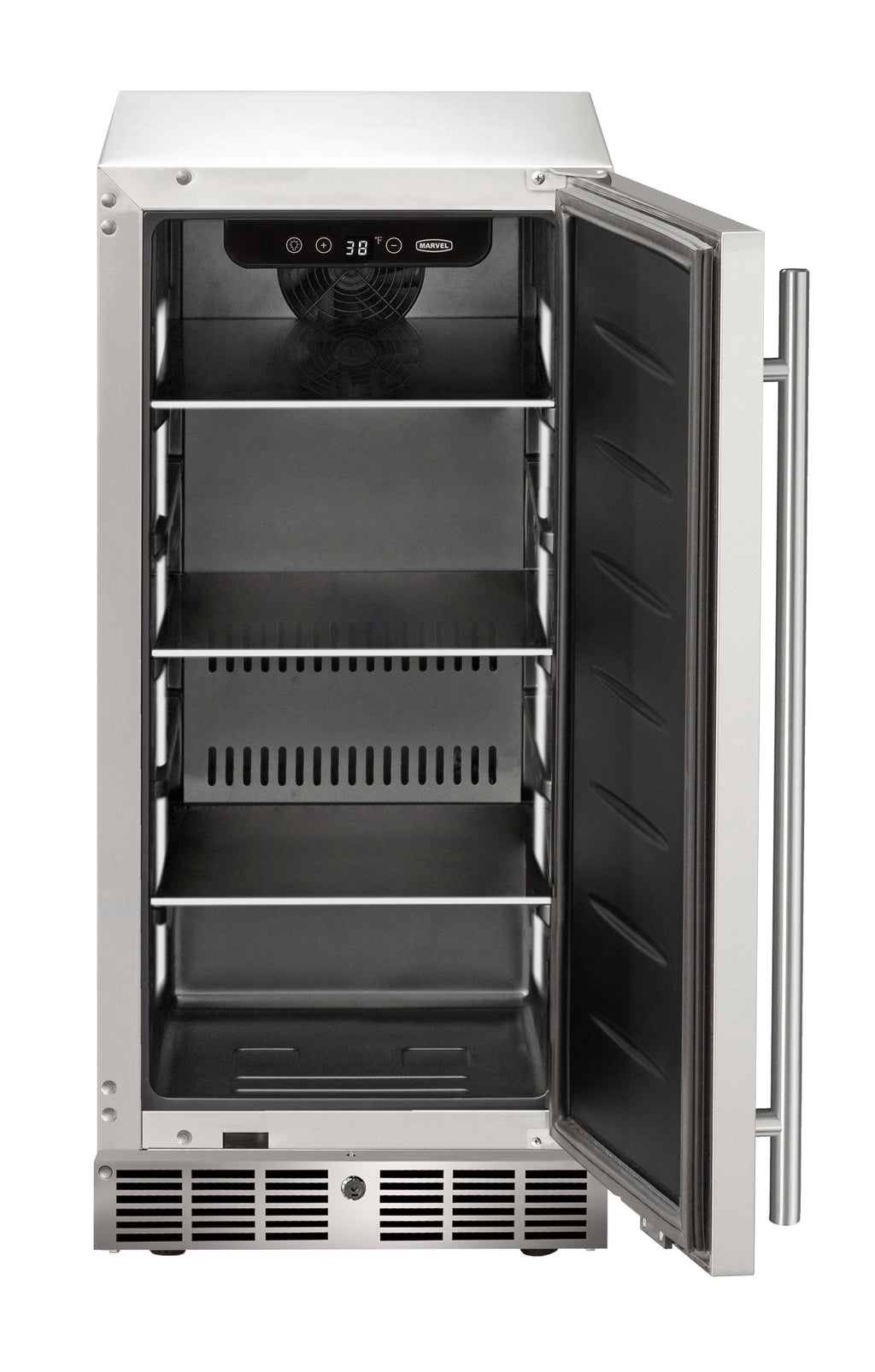 Marvel MRRE215-SS31A 15" Refrigerator - Reversible Hinge, Lock, Stainless Solid, 115V