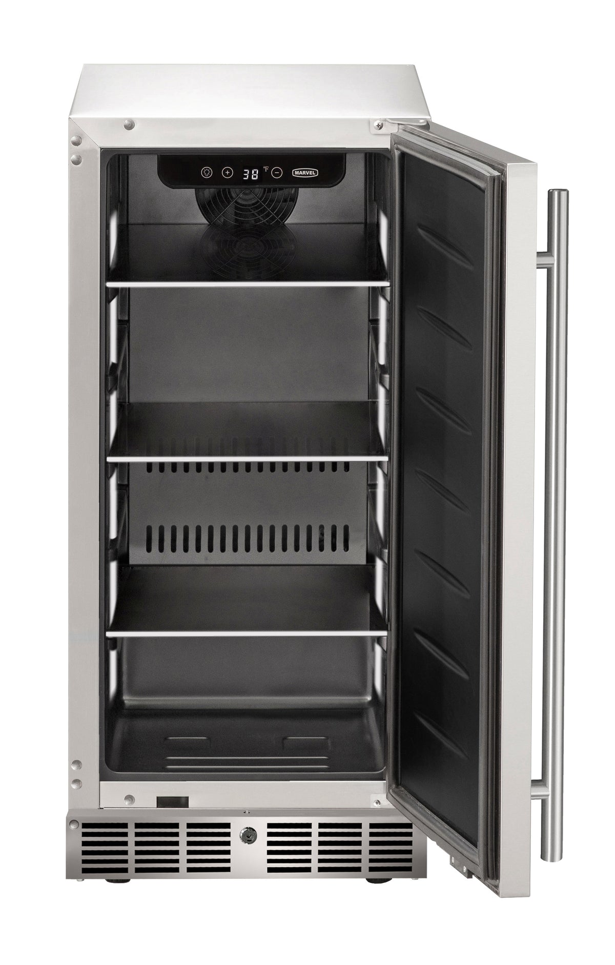 Marvel MRRE215-SS31A 15" Refrigerator - Reversible Hinge, Lock, Stainless Solid, 115V