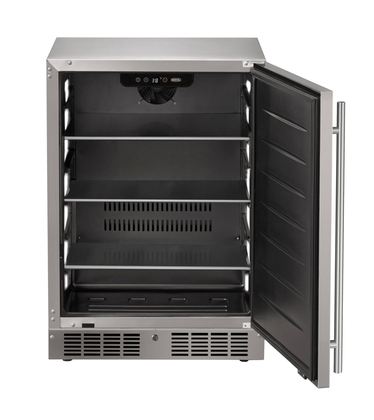 Marvel MRRE224-SS31A 24" Refrigerator - Reversible Hinge, Lock, Stainless Solid, 115V