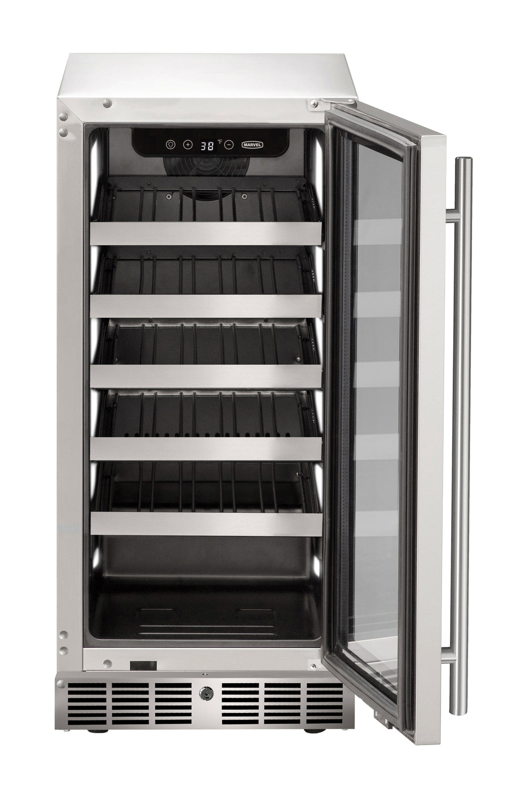 Marvel MRWC215-SG31A 15" Wine Refrigerator - Reversible Hinge, Lock, Stainless Glass, 115V