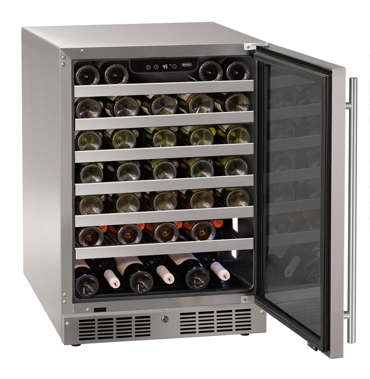 Marvel MRWC224-SG31A 24" Wine Refrigerator - Reversible Hinge, Lock, Stainless Glass, 115V