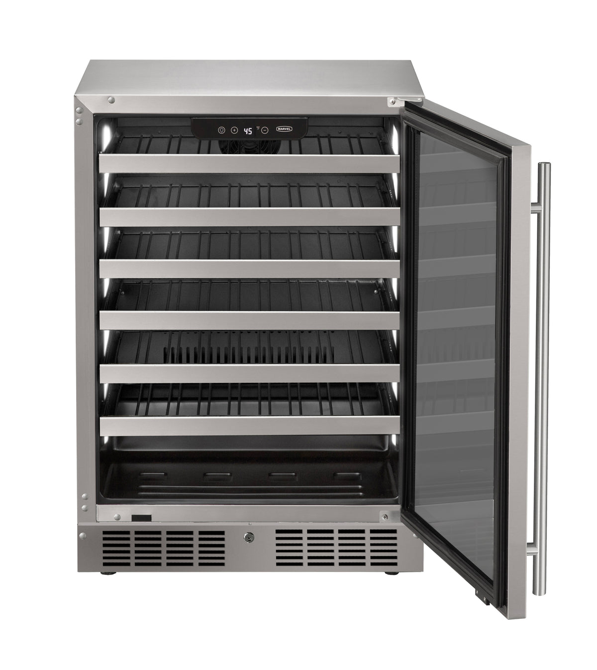 Marvel MRWC224-SG31A 24" Wine Refrigerator - Reversible Hinge, Lock, Stainless Glass, 115V