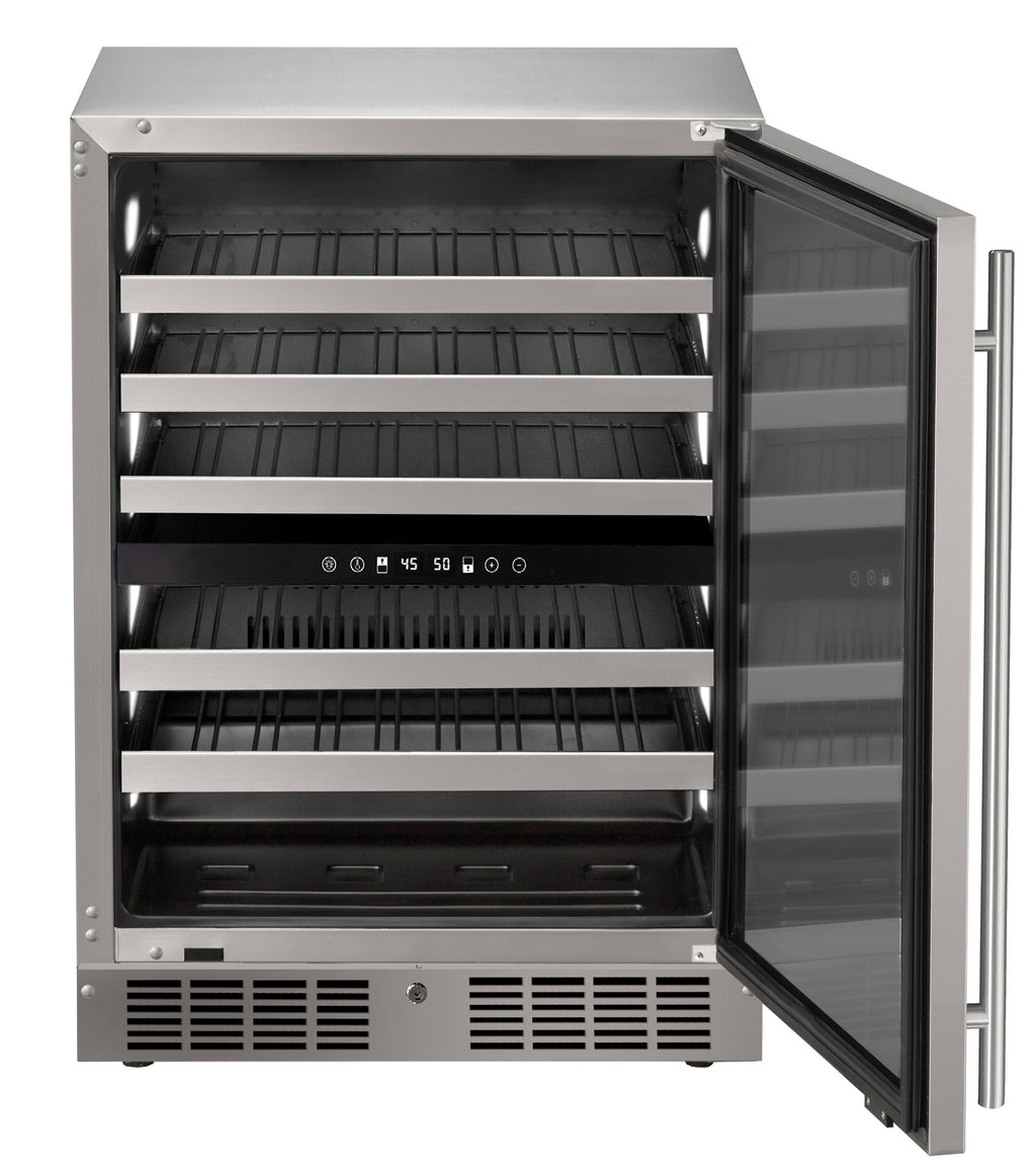 Marvel MRWD224-SG31A 24" Dual-Zone Wine Refrigerator - Reversible Hinge, Lock, Stainless Glass, 115V