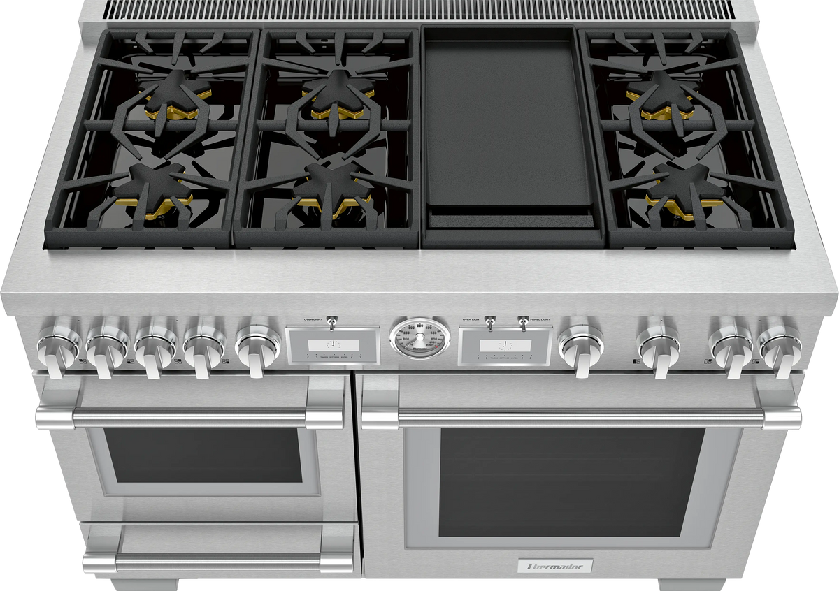 Thermador PRD48WDSGC 48 Inch Freestanding Dual Fuel Range with Steam Oven