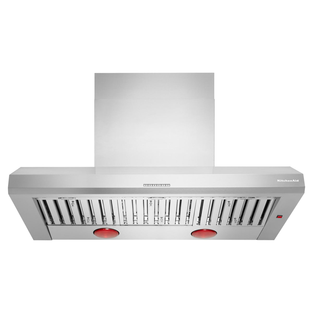 KitchenAid KVWC958KSS 48" Commercial-Style Wall-Mount Canopy Range Hood with Heat Lamps