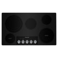 KitchenAid KCES556HSS 36" Electric Cooktop with 5 Elements and Knob Controls