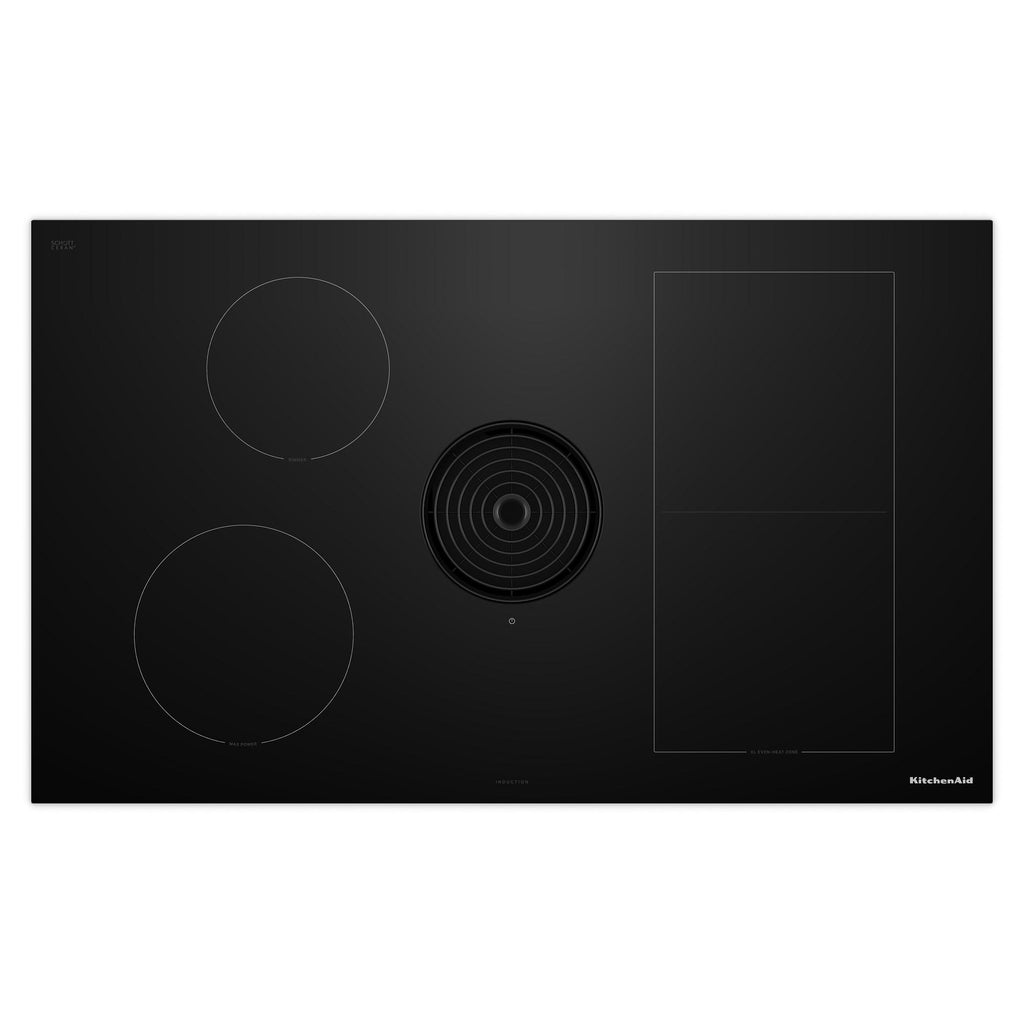 KitchenAid KCID936SBL 36-inch NextGen Induction Downdraft Cooktop with Bridge XL Even-Heat™ Zone - Black