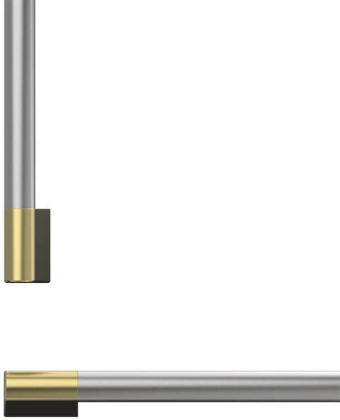 Fisher & Paykel AHP3RD3084WBA Professional Round Flush 2pc Handle Kit for RS3084 Bottom Mount, Brass