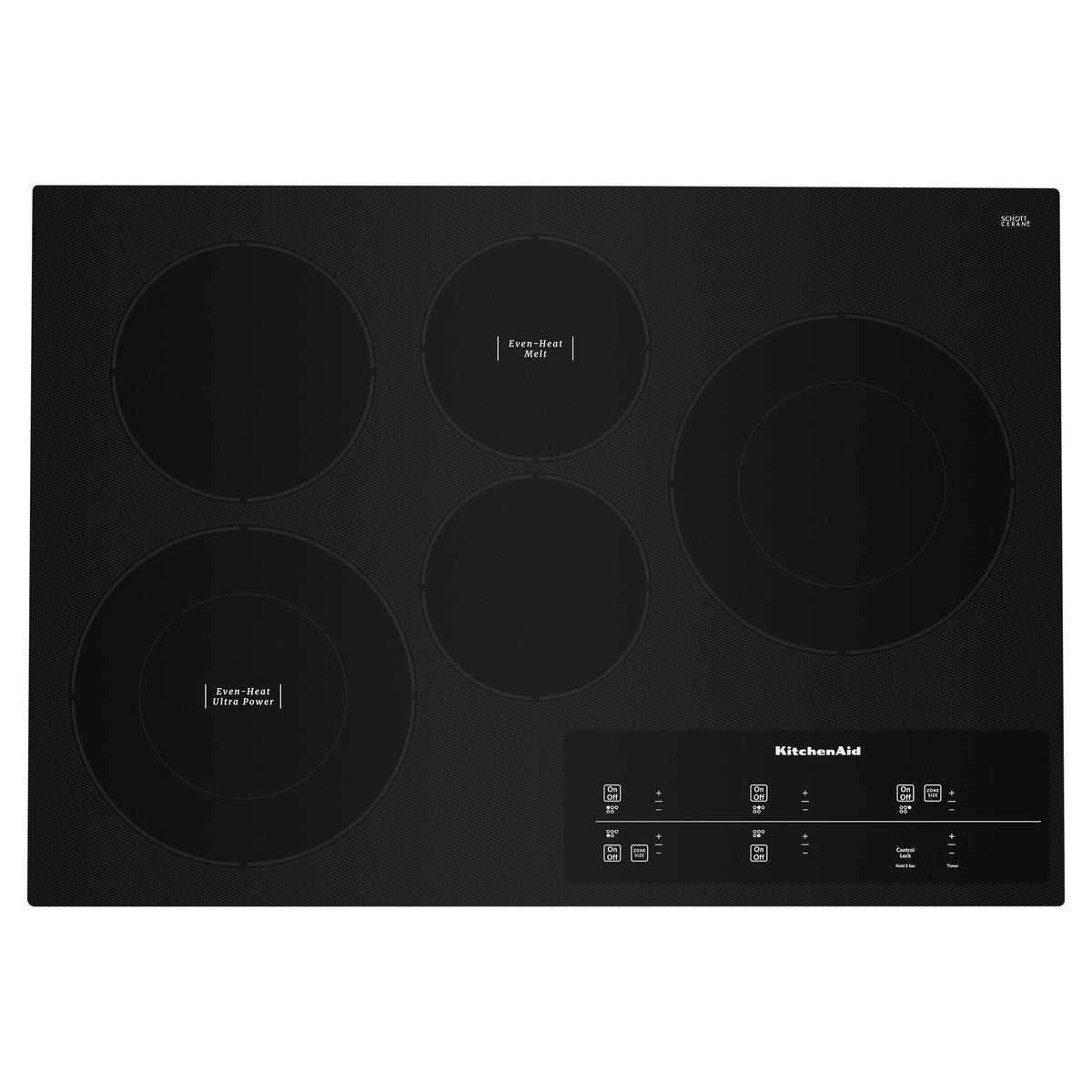 30" Electric Cooktop with 5 Elements and Touch-Activated Controls - Black