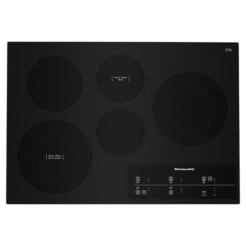 30" Electric Cooktop with 5 Elements and Touch-Activated Controls - Black