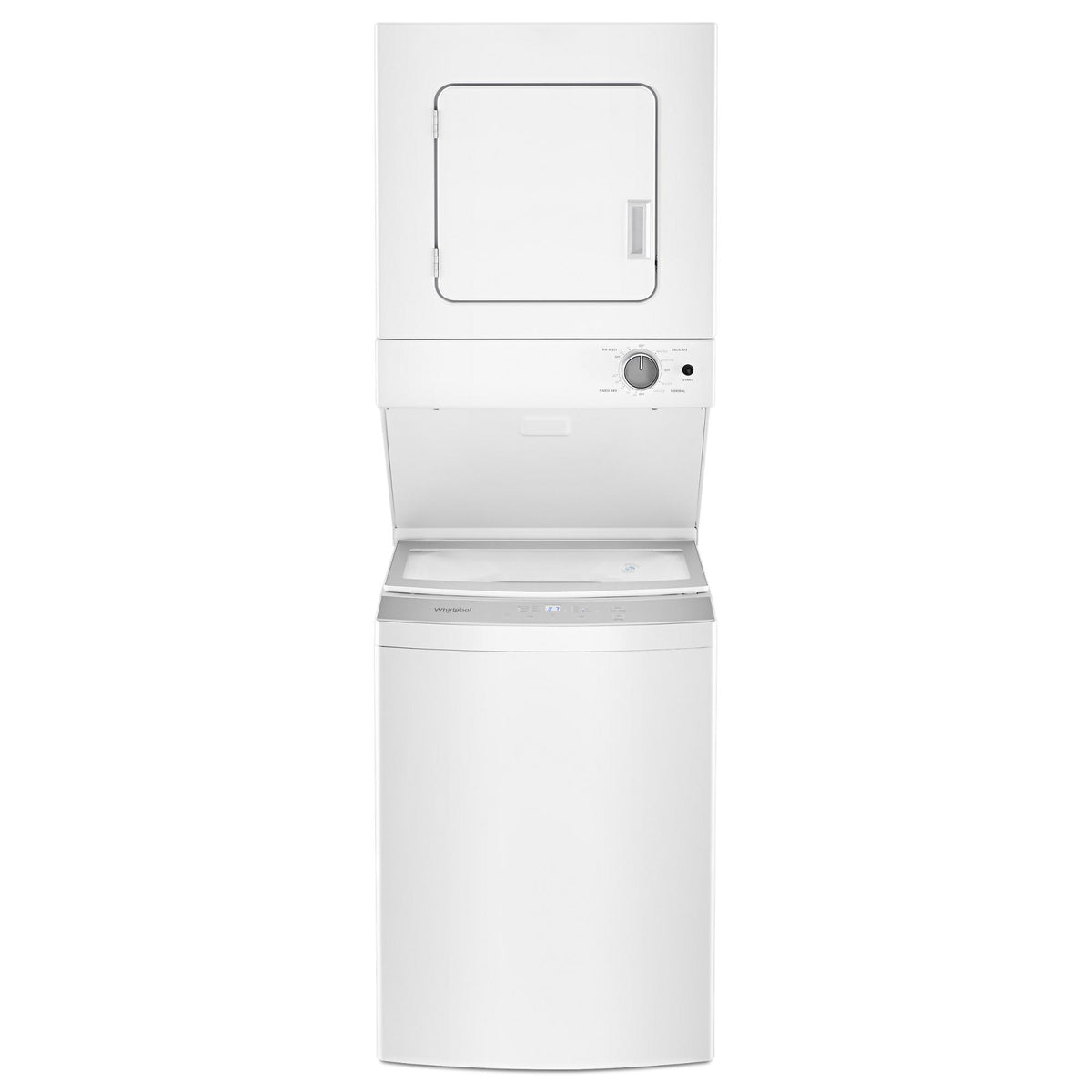 1.8 cu.ft I.E.C. Electric Stacked Laundry Center 6 Wash cycles and AutoDry™ - White