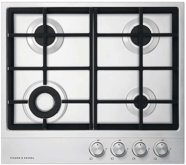 Fisher & Paykel CG244DNGX1 N 24" Contemporary Gas on Steel Cooktop, Natural Gas