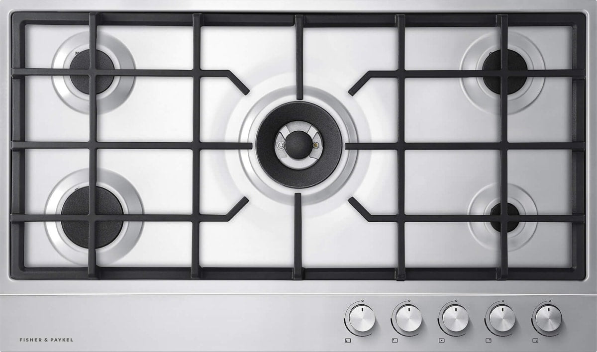 Fisher & Paykel CG365DNGX1 N 36" Contemporary Gas on Steel Cooktop, Natural Gas