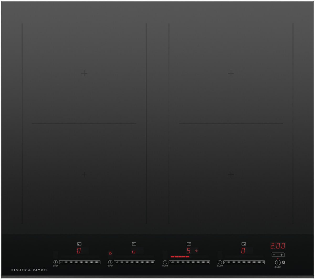 Fisher & Paykel CI244DTB4 24" Contemporary Induction Cooktop with SmartZone