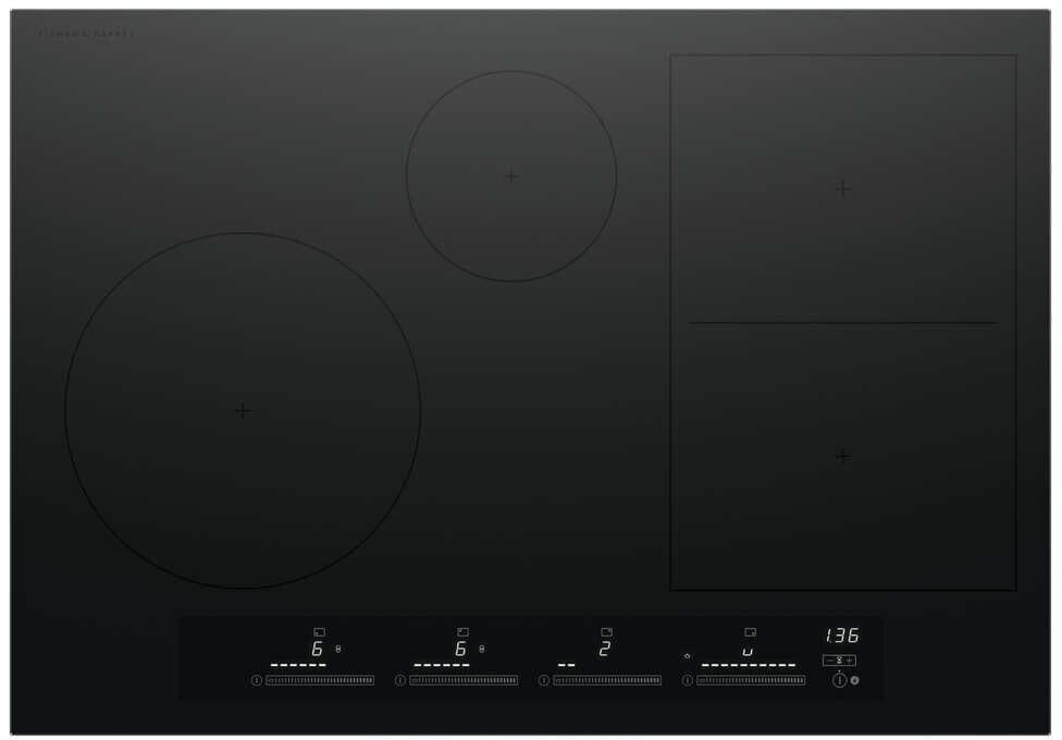 Fisher & Paykel CI304ZDTB5 30" Minimal Black Induction Cooktop, 4 Zones SmartZone