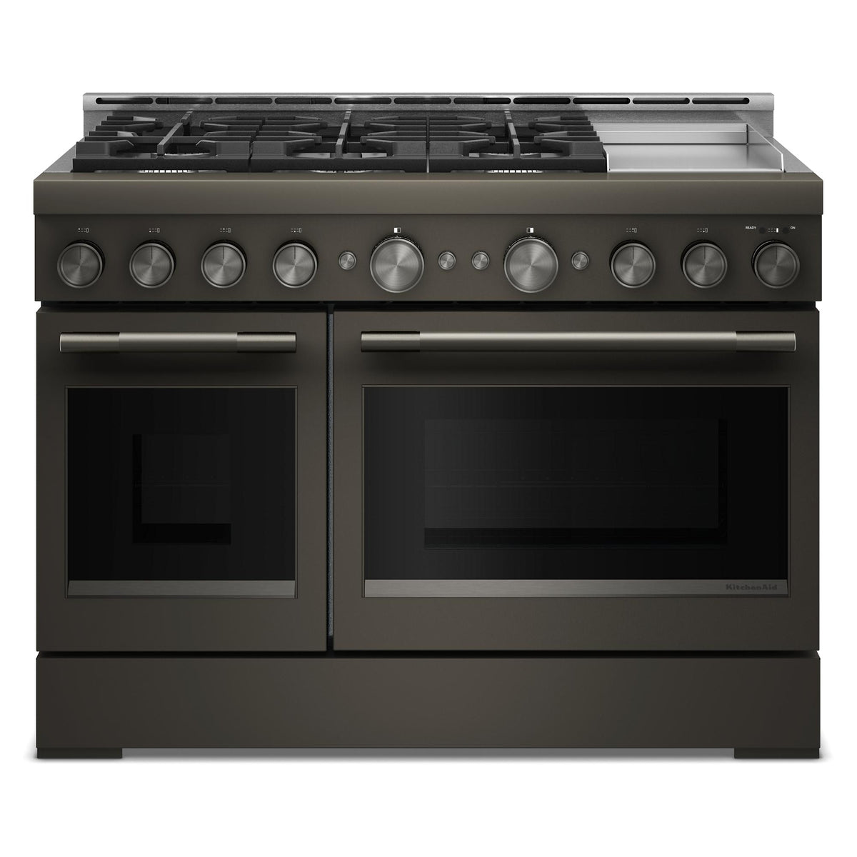 KitchenAid KFGD948SBE 48-Inch 6 Burner Commercial-Style Gas Range with Griddle