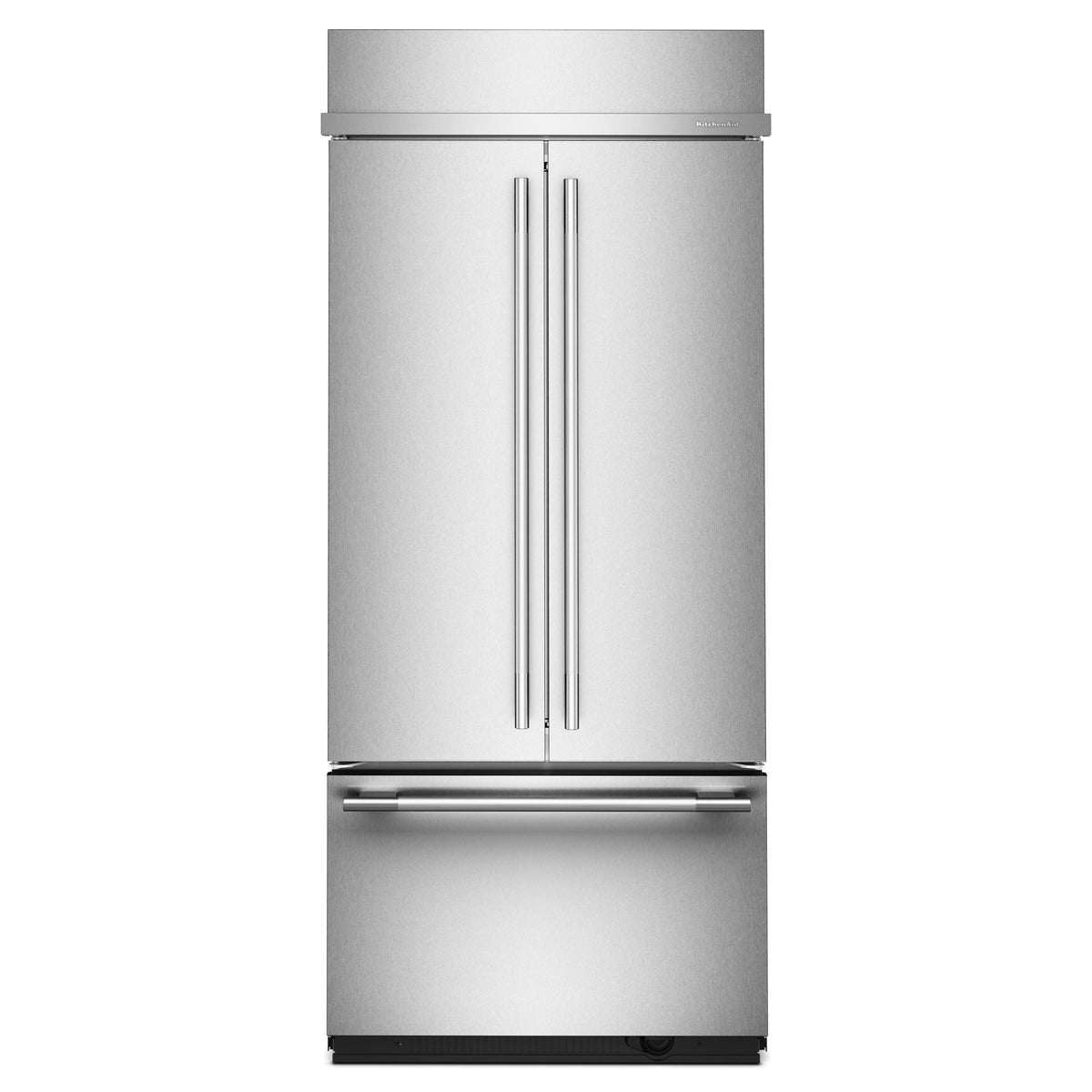 KitchenAid KBFN536SPS 20.8 Cu. Ft. 36" Built-In French Door Bottom Mount Refrigerator with Platinum Interior
