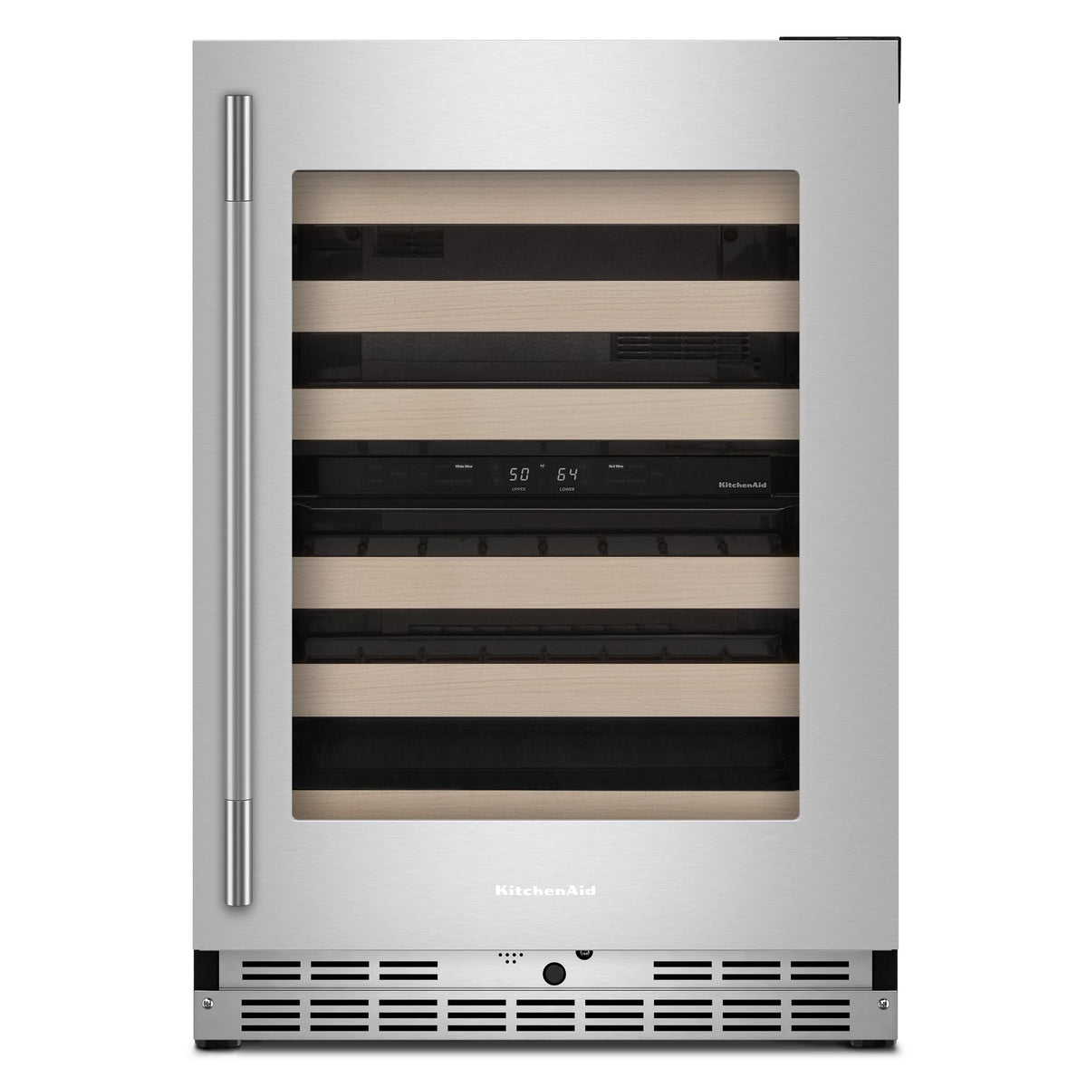 KitchenAid KUWR524SPS 24" Undercounter Wine Cellar with Wood-Front Racks