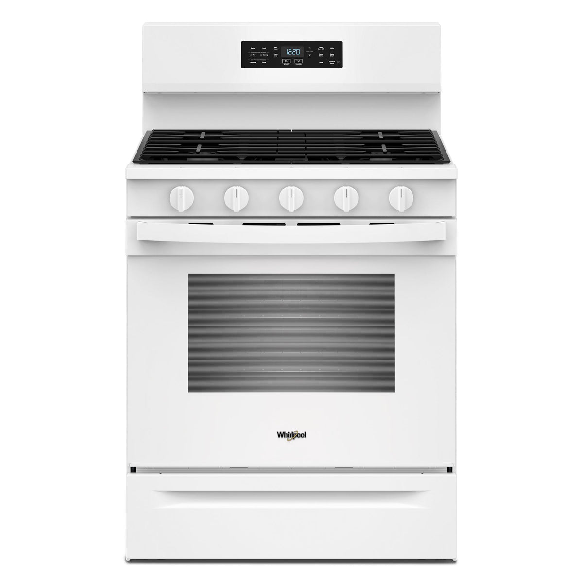 Whirlpool WFGS5730SW 30-inch Gas Range with Air Cooking Technology
