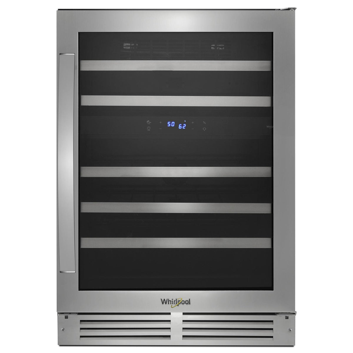 Whirlpool WUW55X24HS 24-Inch Undercounter Wine Center, 46 Bottles