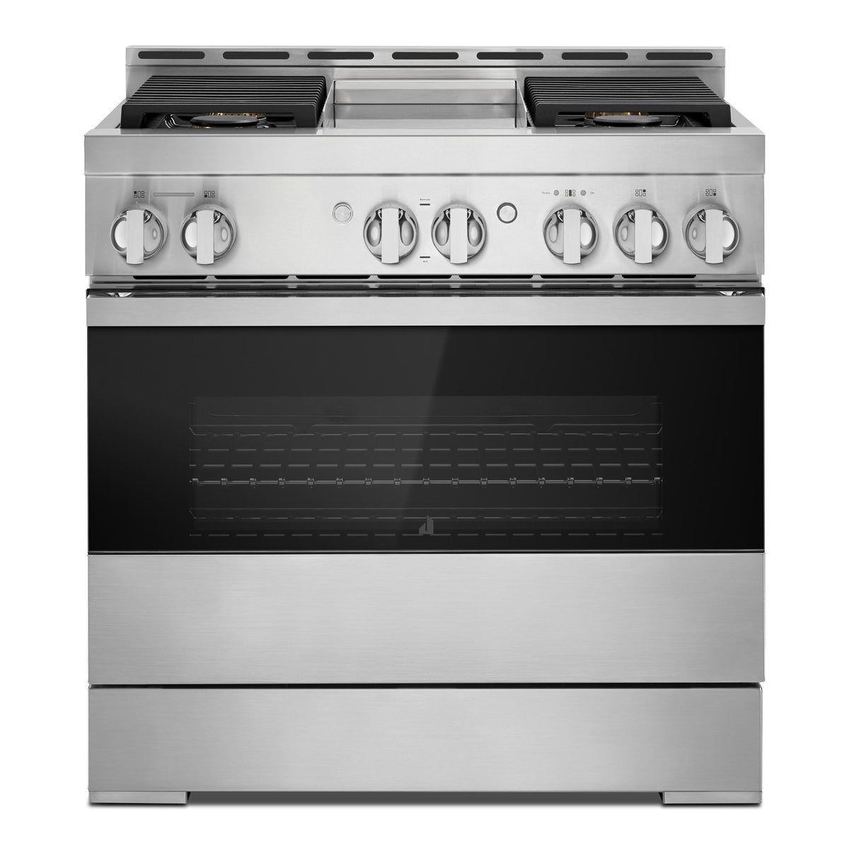 JennAir JGRP536HM 36" NOIR™ Gas Professional-Style Range with Chrome-Infused Griddle