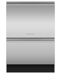 Fisher & Paykel Stainless Steel Tall Double DishDrawer, contemporary handle (representative image)
